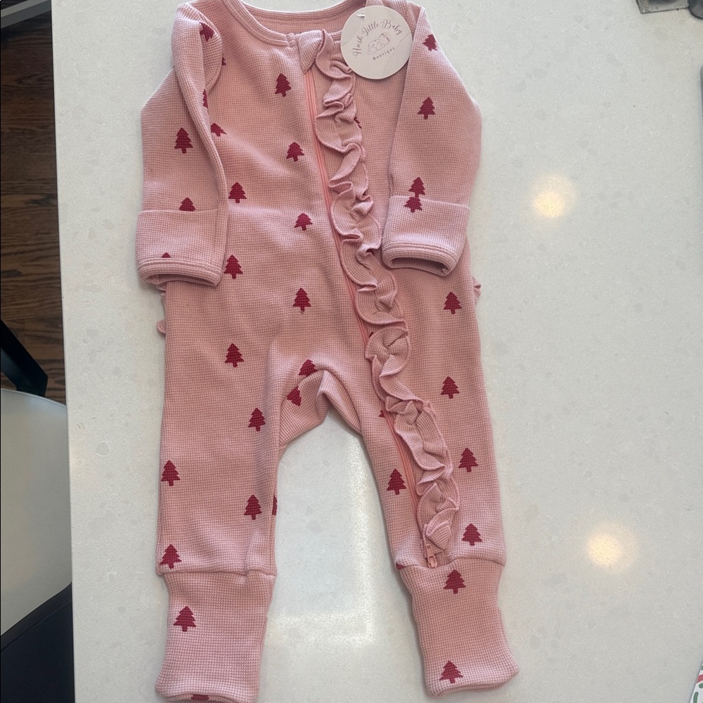 Pink Ruffled Kids One Piece